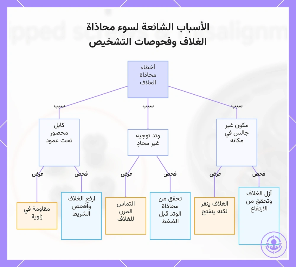الأسباب الشائعة لسوء محاذاة الغلاف وفحوصات التشخيص