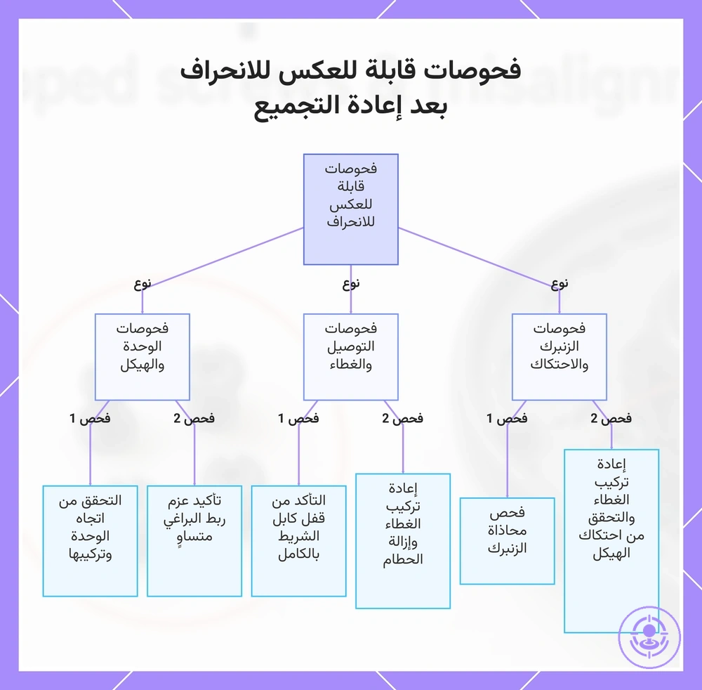 فحوصات قابلة للعكس للانحراف بعد إعادة التجميع