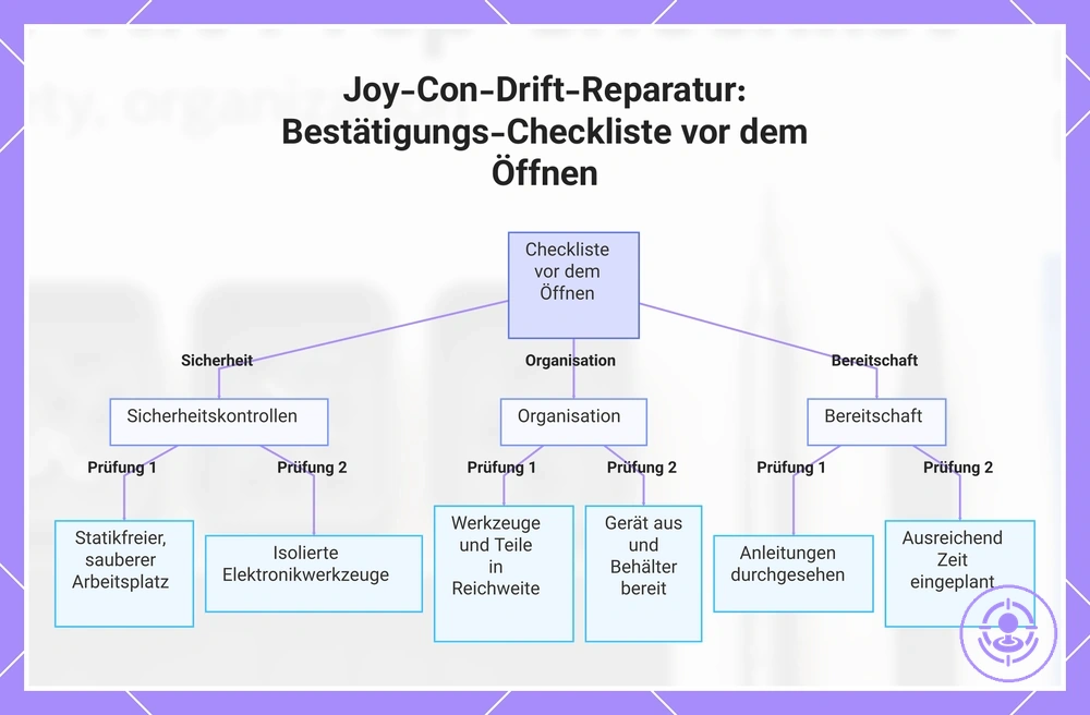 Joy-Con-Drift-Reparatur: Bestätigungs-Checkliste vor dem Öffnen