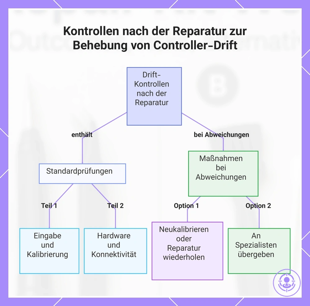 Kontrollen nach der Reparatur zur Behebung von Controller-Drift