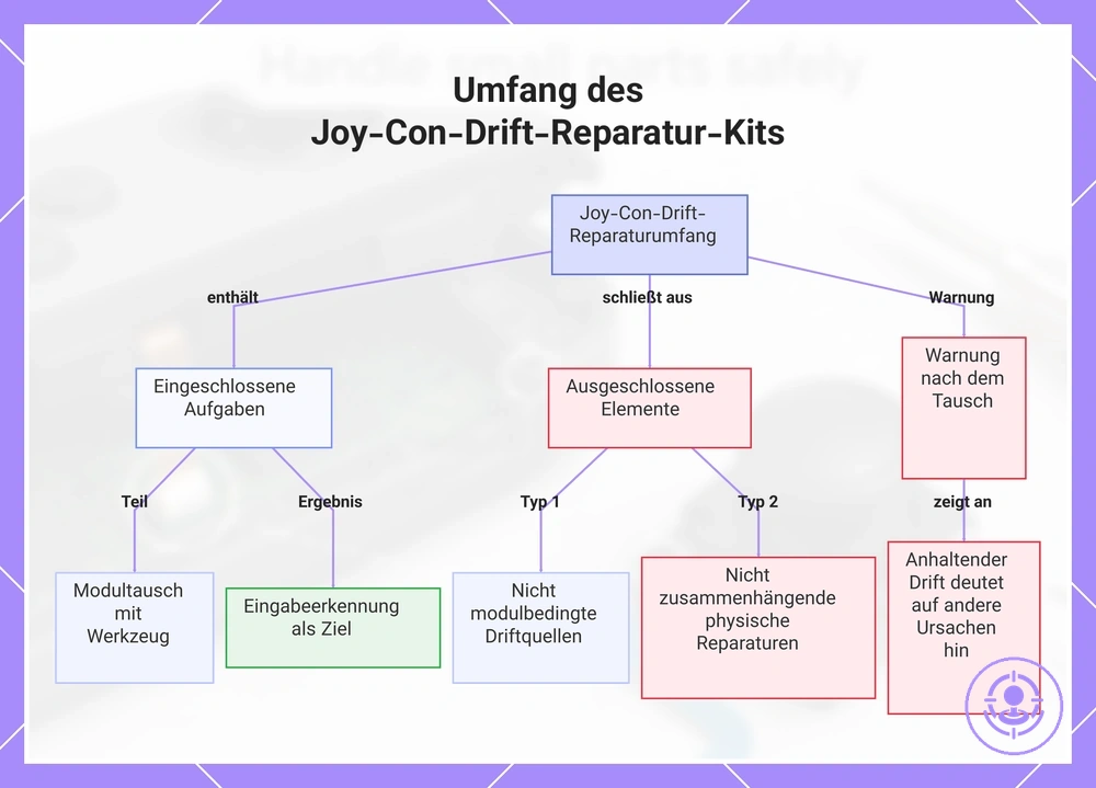 Umfang des Joy-Con-Drift-Reparatur-Kits
