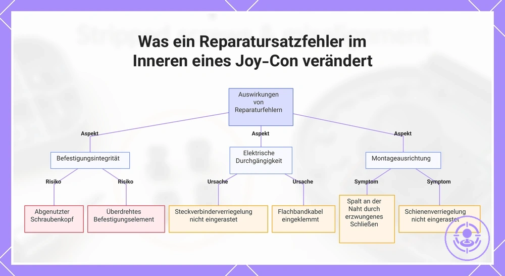 Was ein Reparatursatzfehler im Inneren eines Joy-Con verändert