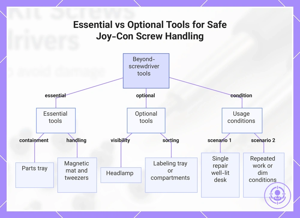 Essential vs Optional Tools for Safe Joy-Con Screw Handling