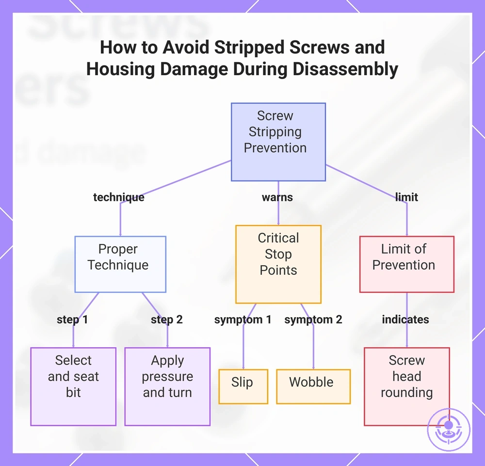 How to Avoid Stripped Screws and Housing Damage During Disassembly