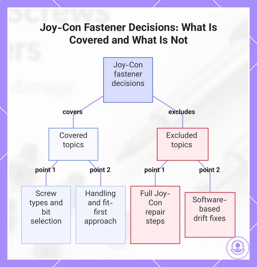 Joy-Con Fastener Decisions: What Is Covered and What Is Not