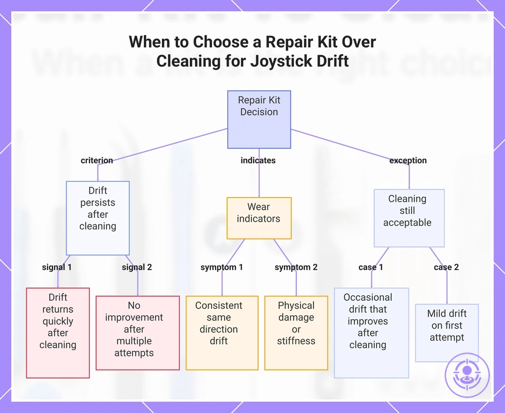 When to Choose a Repair Kit Over Cleaning for Joystick Drift