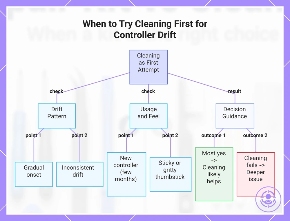 When to Try Cleaning First for Controller Drift