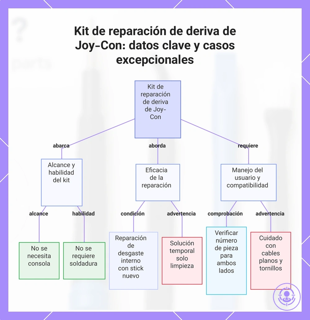 Kit de reparación de deriva de Joy-Con: datos clave y casos excepcionales