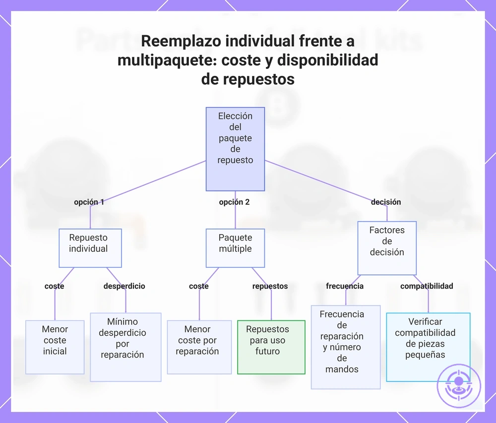 Reemplazo individual frente a multipaquete: coste y disponibilidad de repuestos