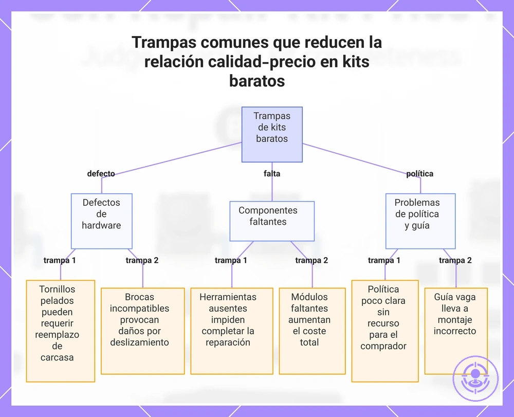 Trampas comunes que reducen la relación calidad-precio en kits baratos