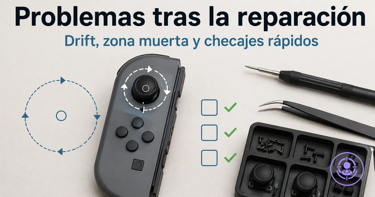 Solución de problemas tras reparar el drift de Joy-Con con señales de drift y comprobaciones de zonas muertas