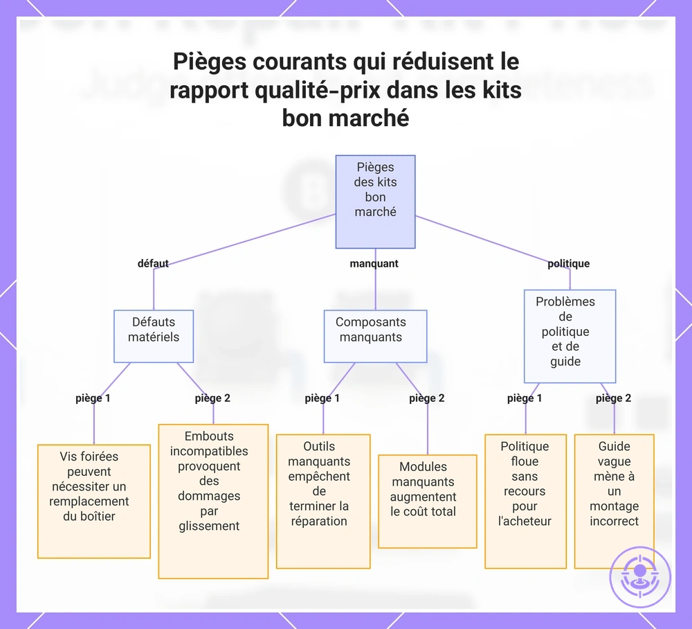 Pièges courants qui réduisent le rapport qualité-prix dans les kits bon marché