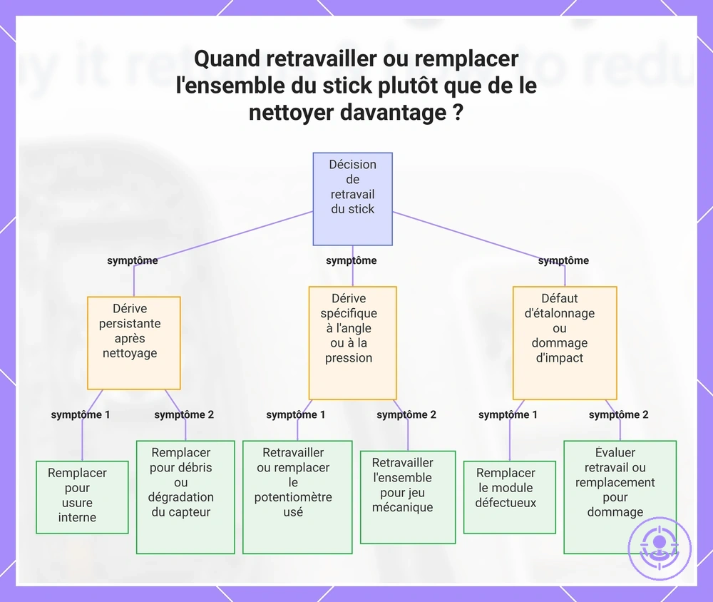 Quand retravailler ou remplacer l'ensemble du stick plutôt que de le nettoyer davantage ?