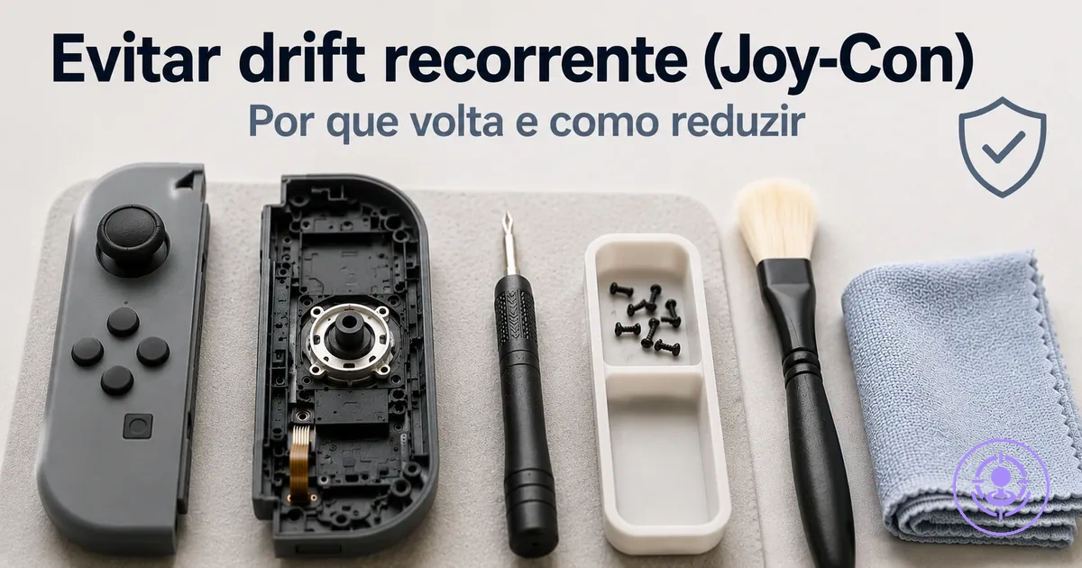Cuidados após o reparo do drift do Joy-Con com limpeza e manuseio para reduzir a recorrência