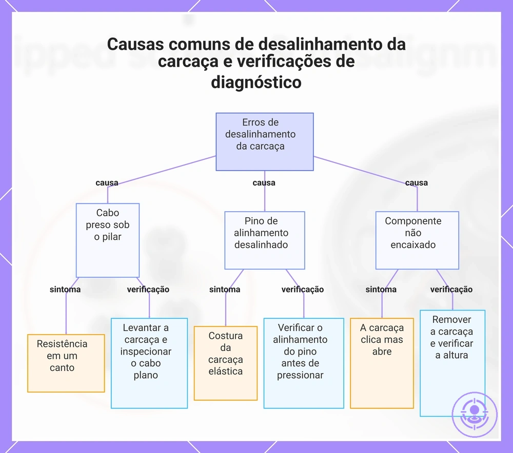 Causas comuns de desalinhamento da carcaça e verificações de diagnóstico