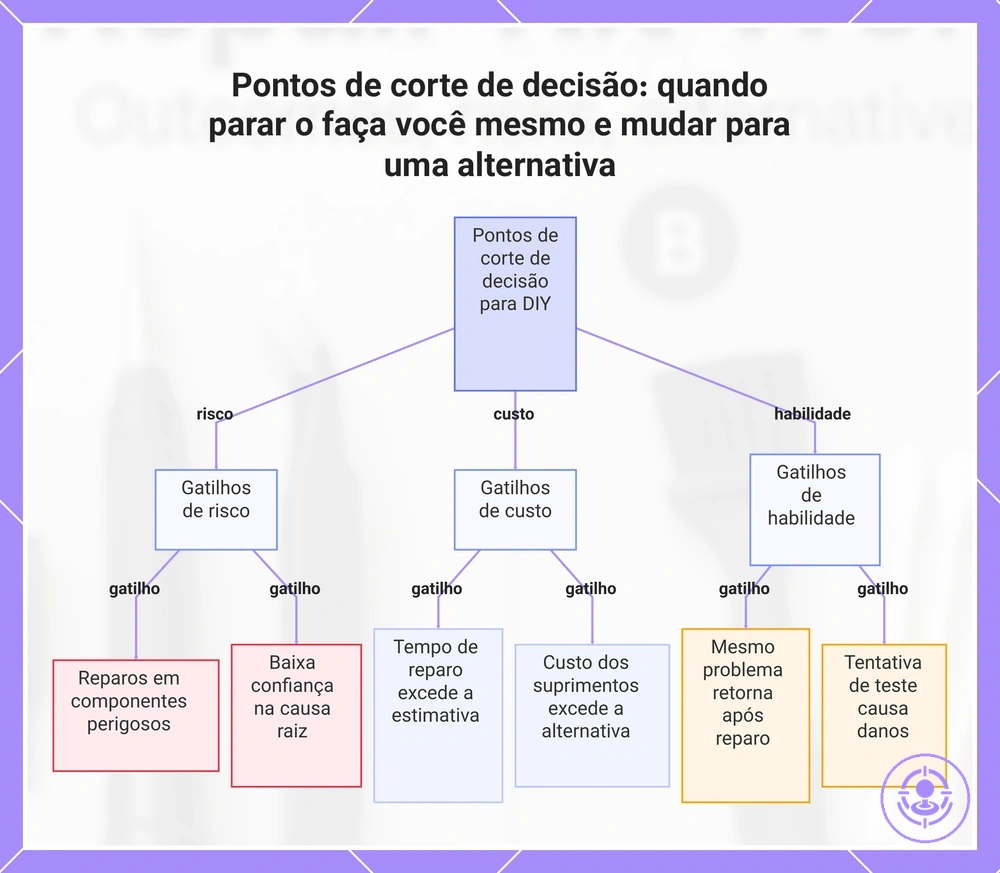 Pontos de corte de decisão: quando parar o faça você mesmo e mudar para uma alternativa