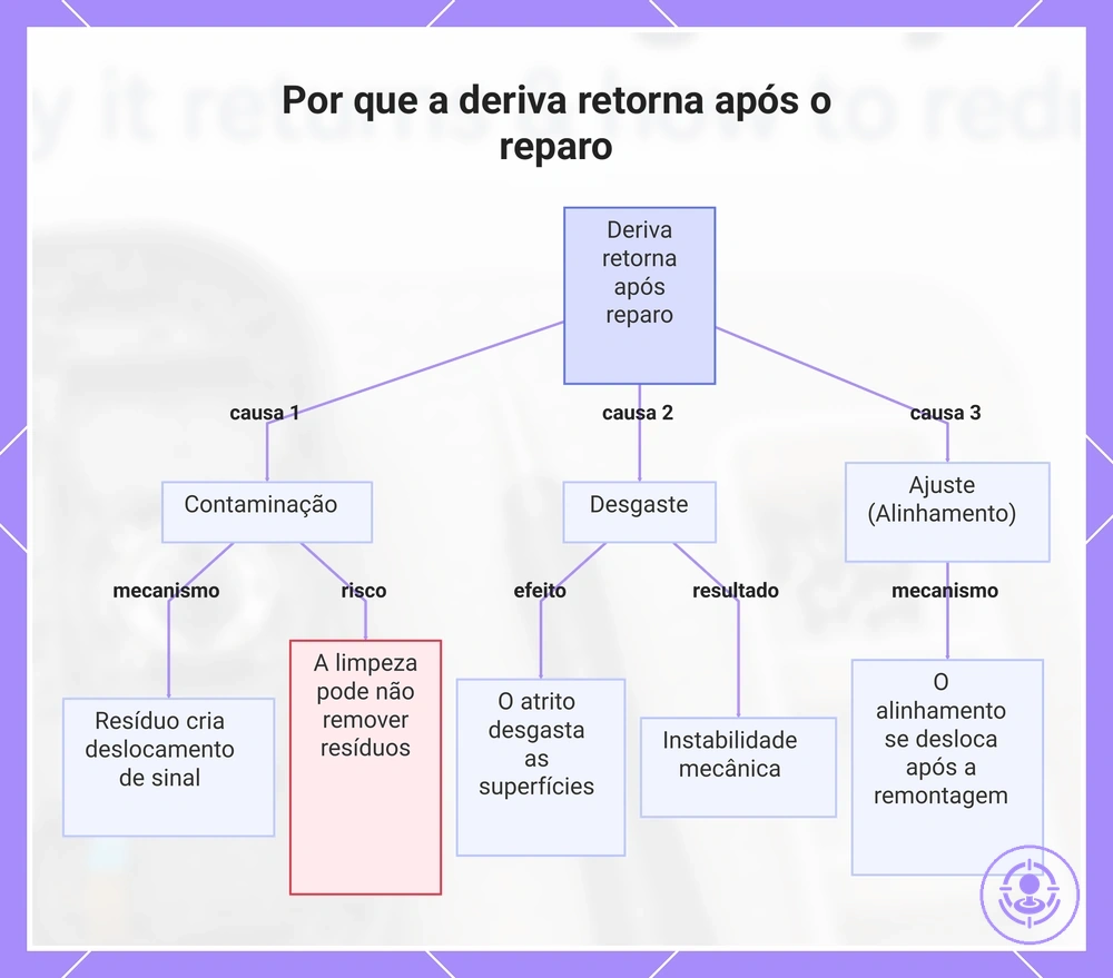 Por que a deriva retorna após o reparo