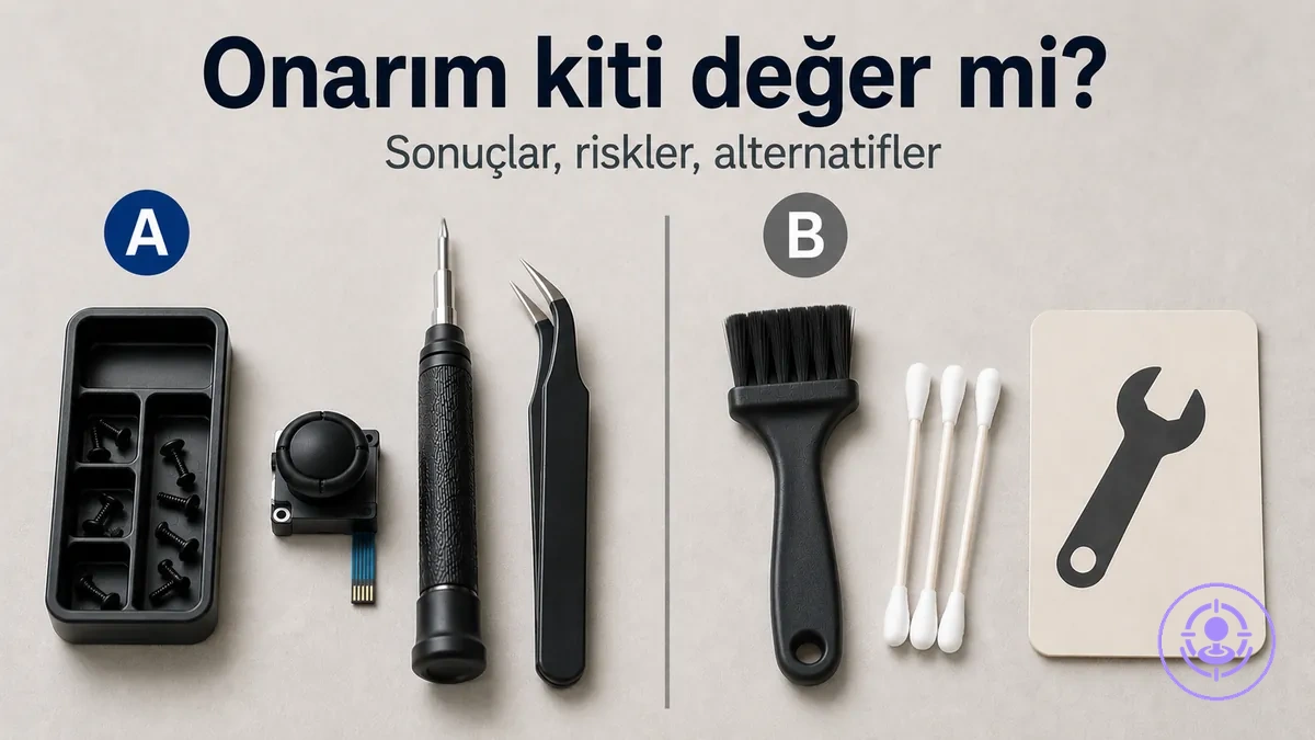 Joy-Con drift'i gidermek için onarım kiti ile diğer seçeneklerin karar karşılaştırması