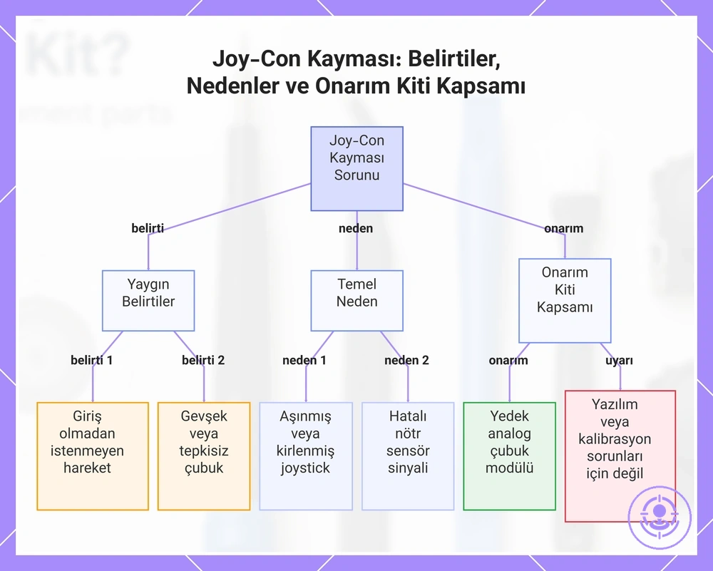 Joy-Con Kayması: Belirtiler, Nedenler ve Onarım Kiti Kapsamı