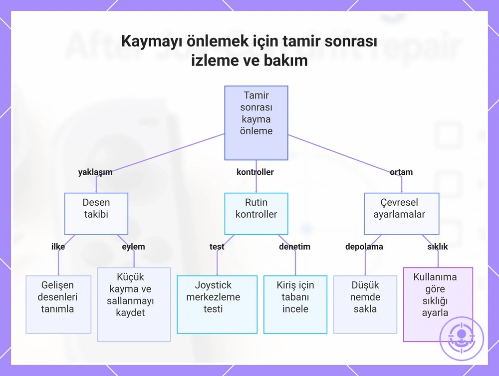Kaymayı önlemek için tamir sonrası izleme ve bakım