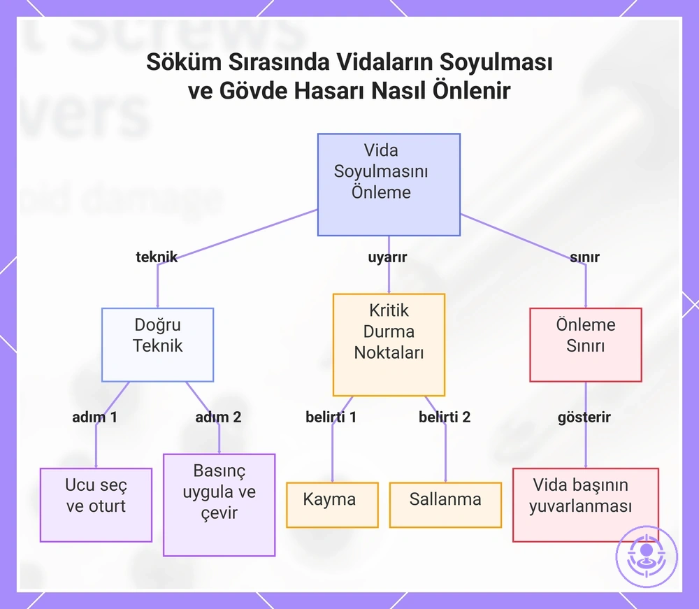 Söküm Sırasında Vidaların Soyulması ve Gövde Hasarı Nasıl Önlenir