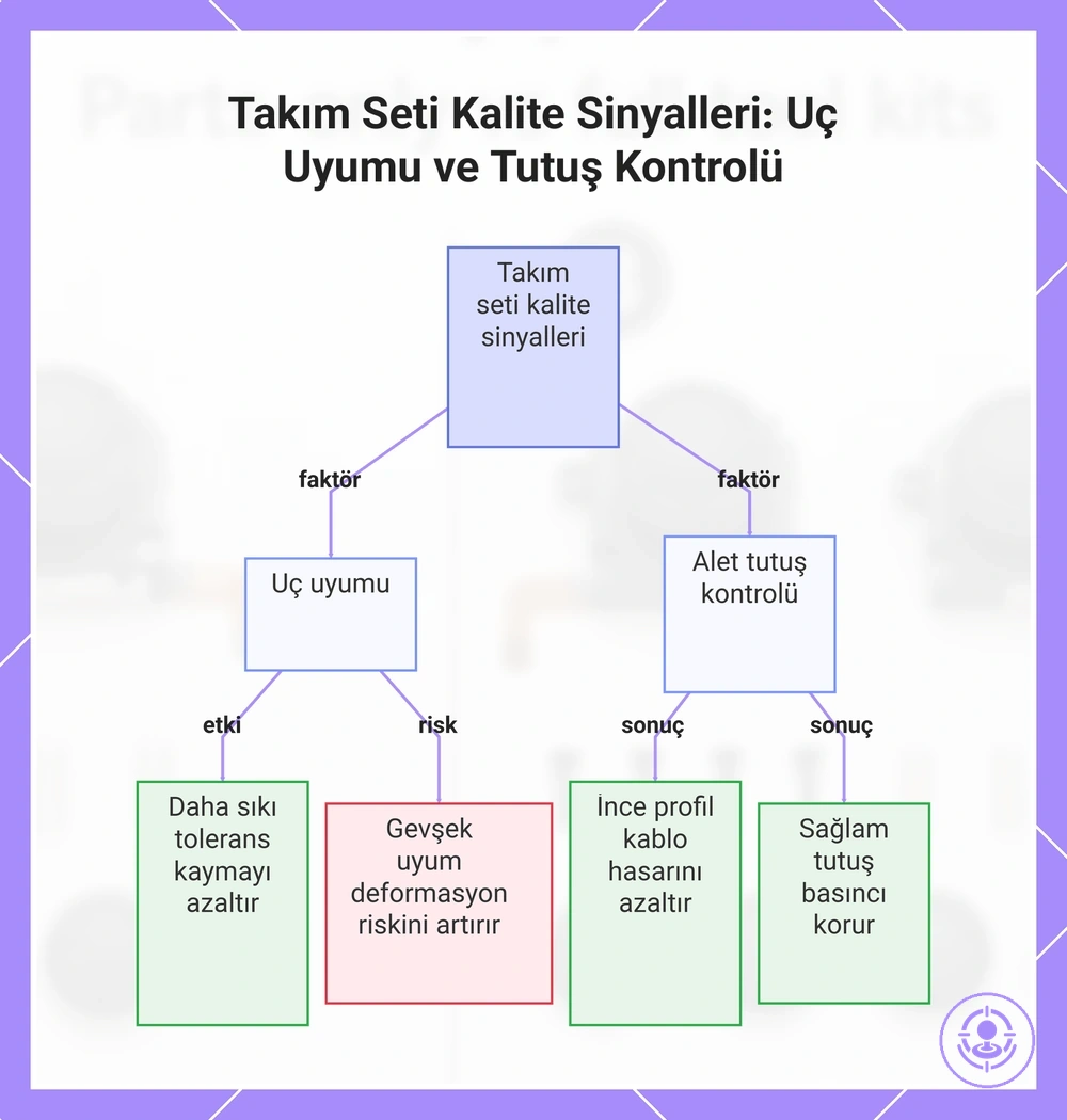 Takım Seti Kalite Sinyalleri: Uç Uyumu ve Tutuş Kontrolü